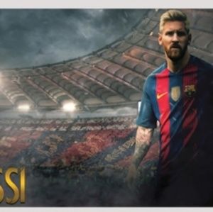 Messi barcelona soccer sport flag